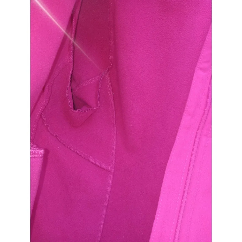 New Asics Woven Hooded Softshell Jacket Regular Fit Pink Womens Size M‎